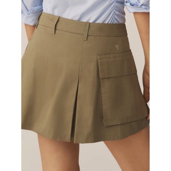 Pilcro Anthropologie Womens Pleated Cargo Skort Size 26 Green - Picture 3 of 4